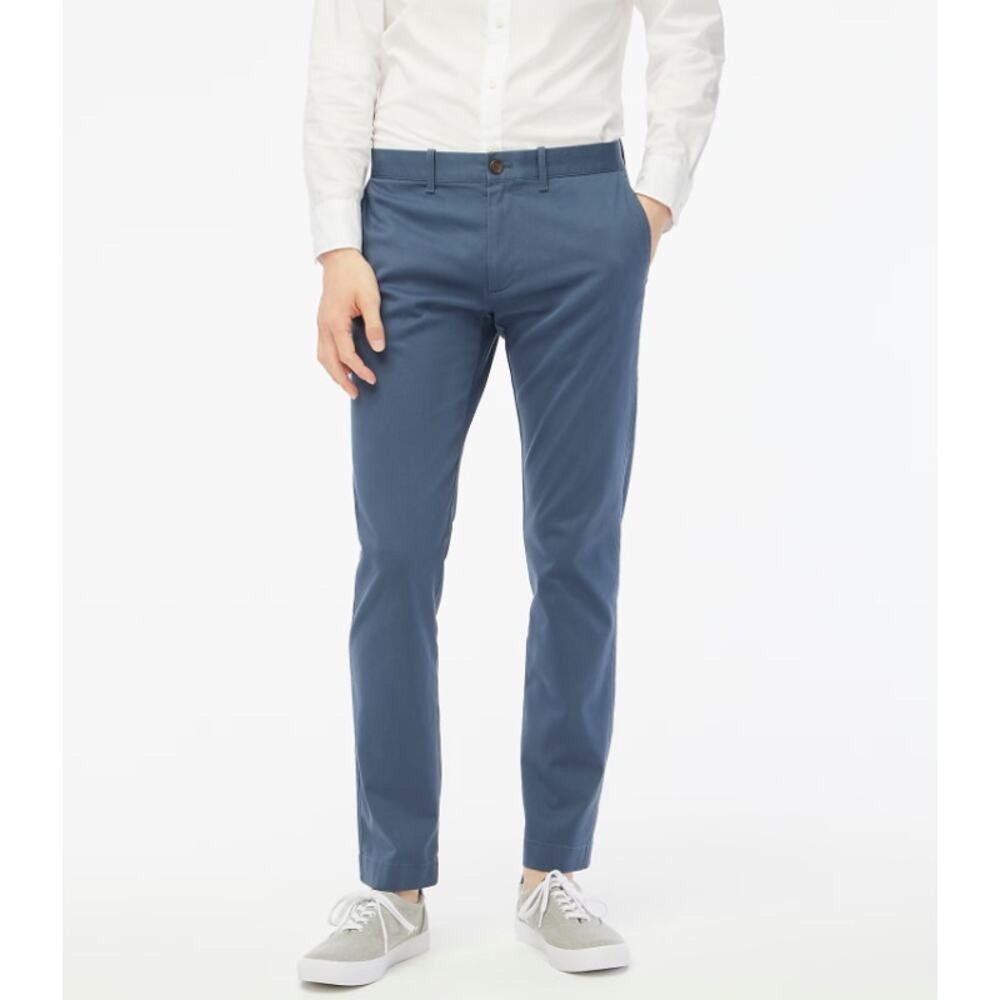 J.Crew Slim Fit Flex Chino Pant Sz 32x32 Legacy Blue Straight Flat Front Zip Fly